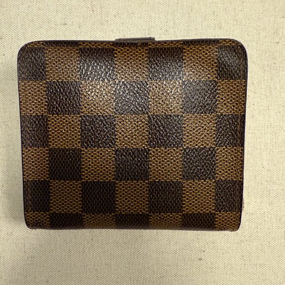 Louis Vuitton Damier Ebene Canvas Compact Zip Wallet - Picture 3 of 7